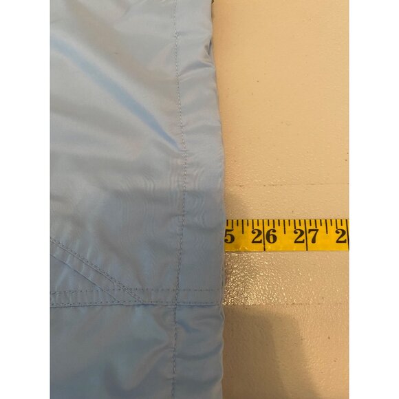 Eddie Bauer Pale Blue Lightweight Jacket Hood Front Pockets Full Zip Large - Picture 8 of 11